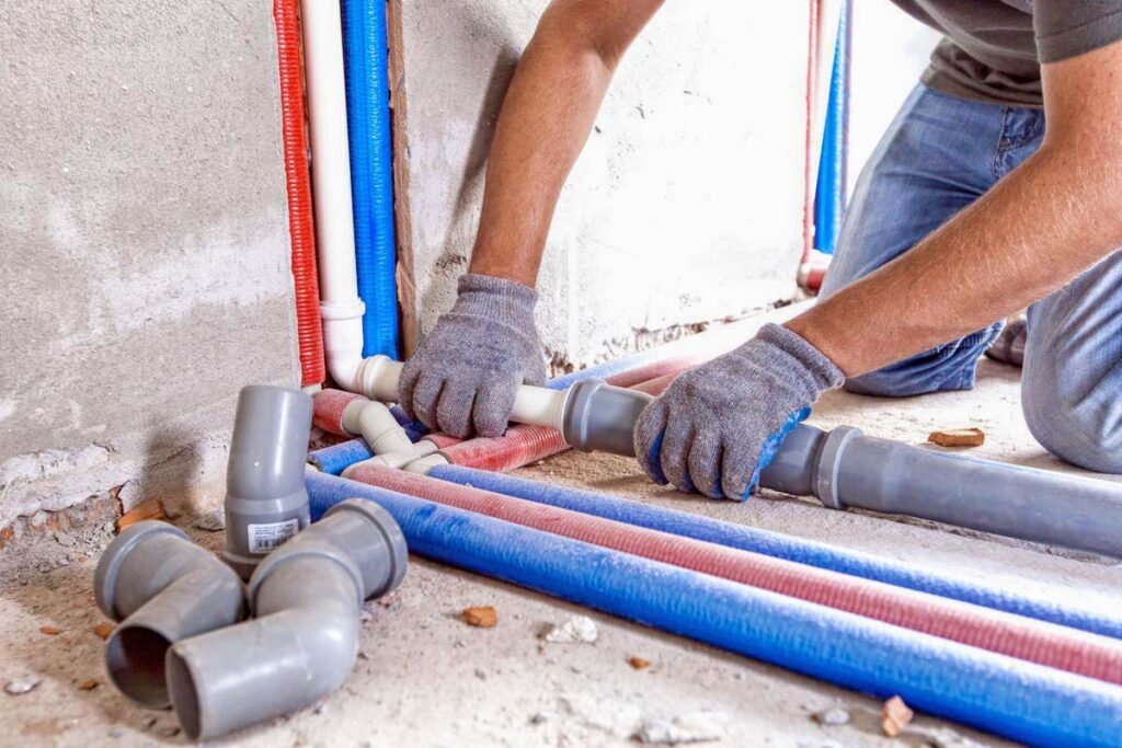 vandentiekio ir kanalizacijos vamzdziu montavimas